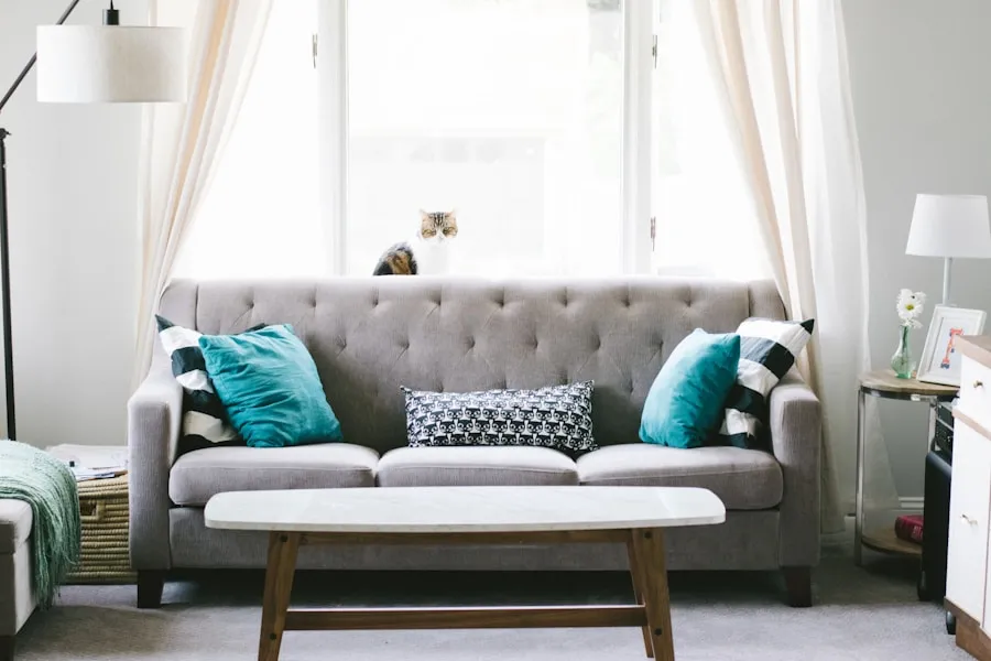Neutral sofa